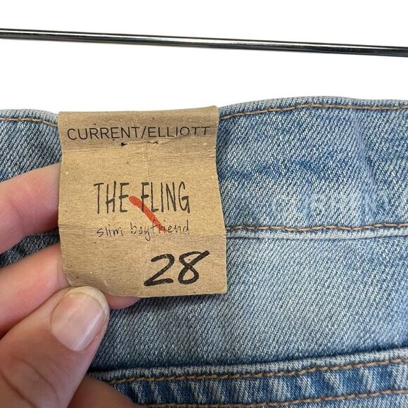 Current Elliott NWT the fling straight jeans 28 distressed - Picture 9 of 14